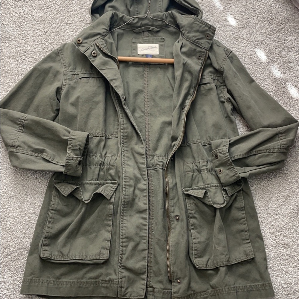 Olive green utility jacket